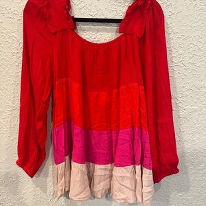 JODIFL Multicolor Ruffle Blouse